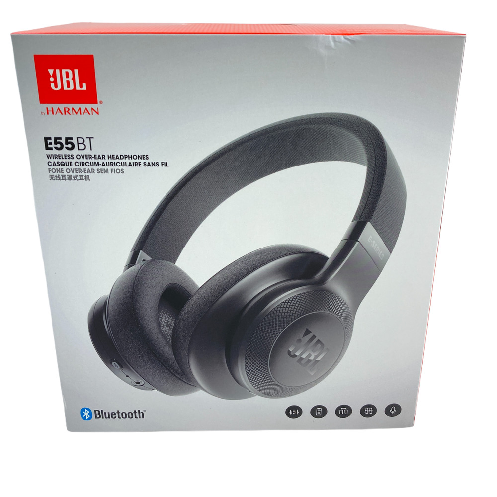 JBL E55BT Wireless Bluetooth Over-Ear Headphones Black